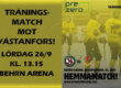Träningsmatch på lördag!